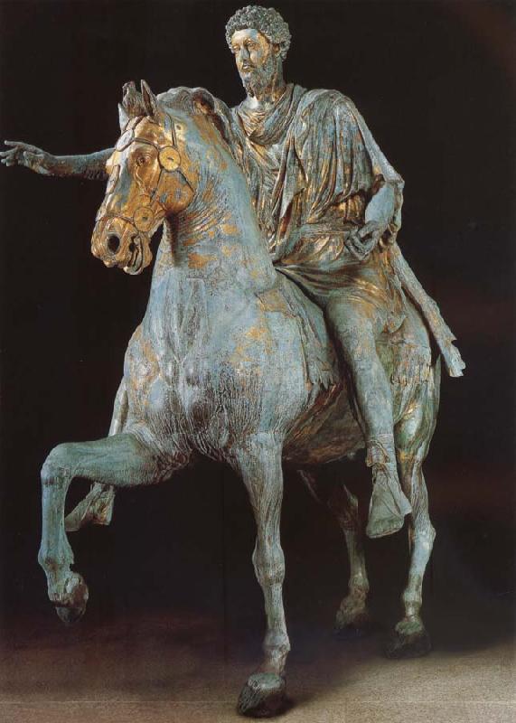 unknow artist Rider statue of Marcus Aurelius Sweden oil painting art